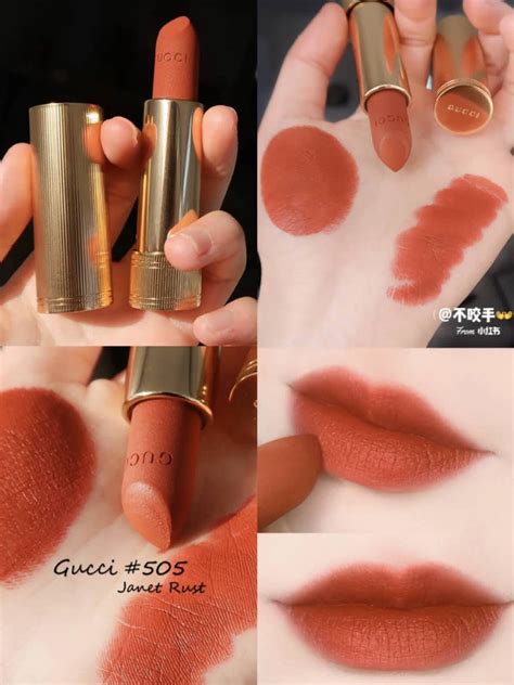 gucci rouge a levres satin 505|505 Janet Rust, Rouge à Lèvres Satin Lipstick.